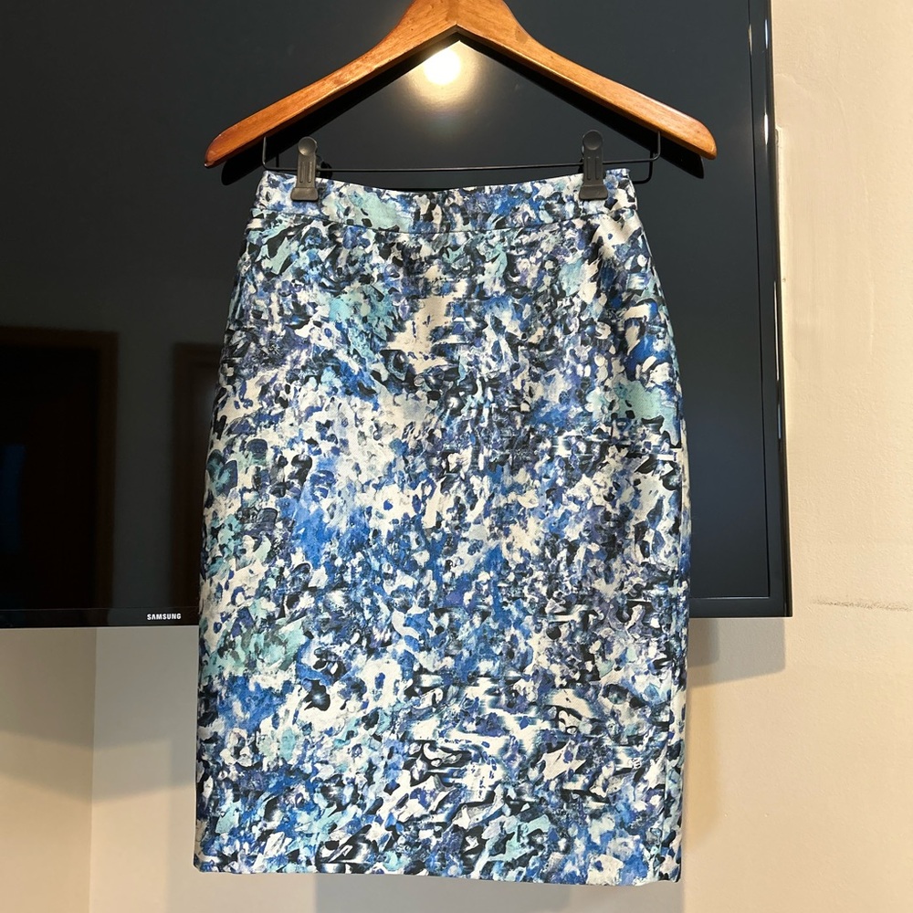 Reiss blue pencil skirt